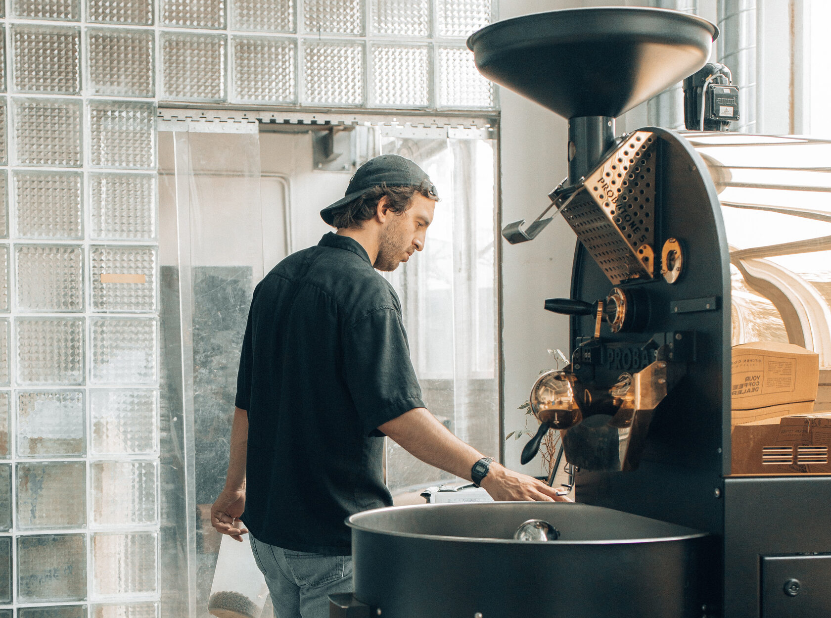 Обжарка кофе.